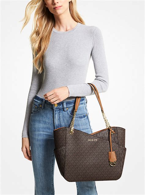 michael kors jet set travel 35f1gtvt3b|Jet Set Large Logo Shoulder Bag .